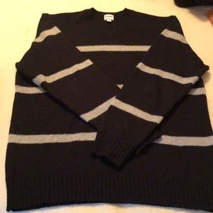Mens XL black and gray  wool blend sweater